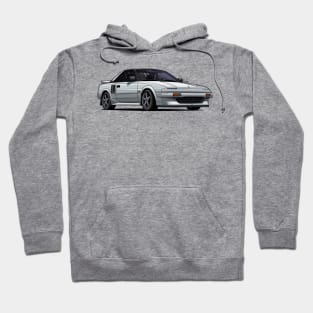 Toyota MR2 SW11 White - Digital drawing Hoodie